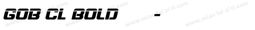 Gob CL Bold字体下载字体转换
